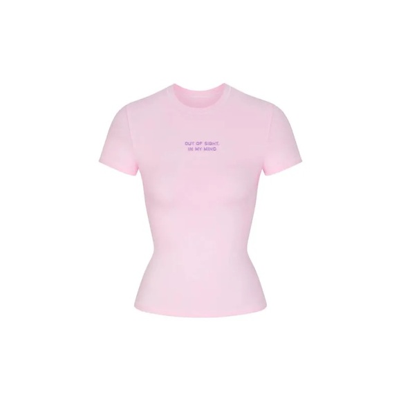 SKIMS Tops - NWT NO LONGER SOLD SKIMS “OUT OF SIGHT OUT OF MIND” Cotton Pink Jersey